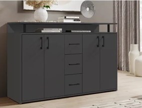 Komoda Drift, antracitová šedá%