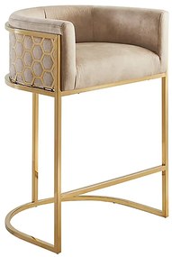 Barová stolička ELEGANCE béžový zamat