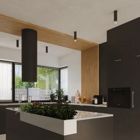 Sollux SL.1409 - Bodové svietidlo NERO 1xGU10/10W/230V 22,5 cm čierna/lesklý chróm