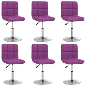Jedálenské stoličky 6 ks fialové umelá koža 3087436