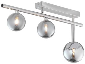 Jupiter 1901 - Prisadené stropné svietidlo NEPTUN 3xG9/14W/230V matný chróm/dymovo sivé