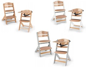 Kinderkraft Enock 3v1 rastúca stolička 0-10 rokov Farba: bielo-hnedá