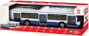 RAPPA Trolejbus ktorý hlási zastávky česky - 28 cm - modrý