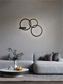 LED čierne nástenné svietidlo Lyb 27