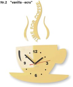 Nástenné hodiny Time for coffee modrá