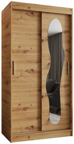 Šatníková skriňa 100 cm Ulta (dub artisan). Akcia -21%. Vlastná spoľahlivá doprava až k Vám domov. 1126312