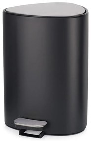 Matne čierny nášľapný oceľový odpadkový kôš 5 l EasyStore Luxe – Joseph Joseph