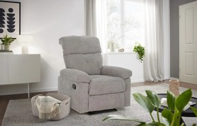 Kreslo Elza, šedá látka, s polohováním