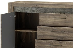 Komoda Belveder 46 178 cm s LED osvětlením dub Stirling