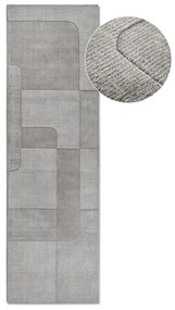 Sivý ručne tkaný vlnený behúň 80x250 cm Charlotte – Villeroy&amp;Boch