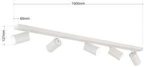 Orion - Bodové svietidlo SEAN 5xGU10/13W/230V biele