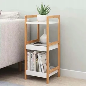 Univerzálny regál 72 cm do interiéru biela-hnedá