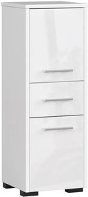Kúpeľňová skrinka FIN 30 2D 1SZ 85 cm biela, lesk