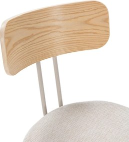 Béžová/v prírodnej farbe čalúnená jedálenská stolička Olimpia – MOME
