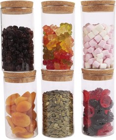 Korenka, sklenená guľatá dóza s korkovým uzáverom 155ml