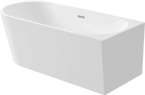 Deante Silia, voľne stojaca rohová vaňa ku stene 150x75 cm, pravá, biela lesklá, DEA-KDS_015P