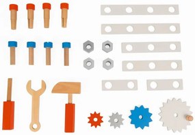 Drevená chodúľka a vozík s náradím - 25 ks