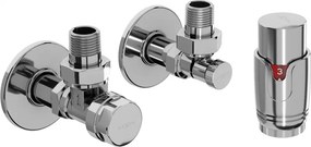 Mexen G00 rohová termostatická sada s krytom R, chróm - W901-900-904-01