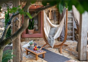 Marimex | Hojdacia sedačka so stojanom La Siesta Udine Organic, latte | 11640604