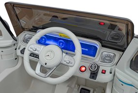 Detské autíčko s elektrickým pohonom 4x4 Mercedes Benz EQG - biele