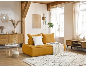 Ženilková pohovka v horčicovej farbe 175 cm Elisa – Bobochic Paris