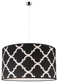 Duolla - Luster na lanku MAROKO 1xE27/40W/230V pr. 45 cm čierna/biela