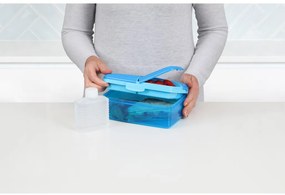 Box na desiatu/obed s priehradkami aj fľaštičkou, 1,5l - mix farieb Farba škatuliek SISTEMA: Modrá