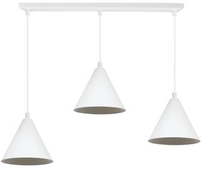 Závesné svietidlo Soho, 3x biele kovové tienidlo, (fi 14cm)