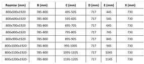 Mexen Pretoria sprchovací kút 80 x 100 cm, číre sklo, zlatý profil, 6mm sklo + sprchová vanička Slim, 852-080-100-50-00-4010