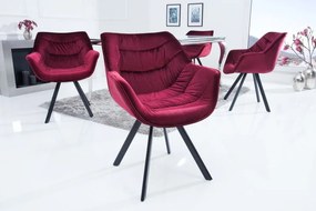 Stolička The Dutch Comfort velvet bordeaux red