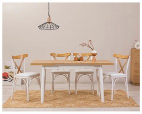 Jedálenský set Duvasa 25 (biela) (pre 4 osoby). Vlastná spoľahlivá doprava až k Vám domov. 1093810