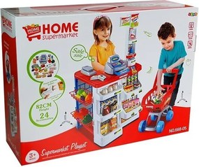LEAN Toys Trh s hračkami s vozíkom Fiškálna pokladňa Skener Nákupy potravín