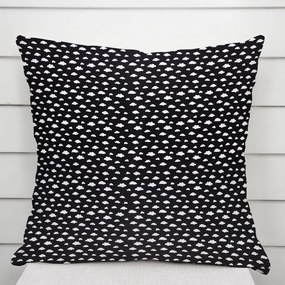 Biante Detská bavlnená obliečka na vankúš Sandra SA-306 Biele obláčiky na čiernom 60 x 60 cm