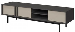 TV stolík / skrinka Wektus 3D WK09, Farby: antracit / svetlobéžová