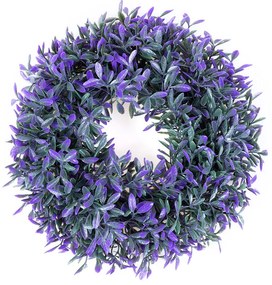 Veniec lístočky zeleno-fialový 26 cm