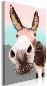 Artgeist Obraz - Curious Donkey (1 Part) Vertical Veľkosť: 40x60, Verzia: Premium Print