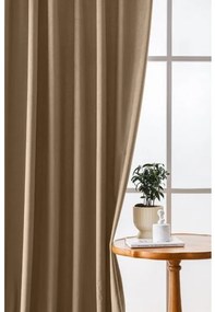 Béžový zatemňovací záves VELVET 140x270 cm Zavesenie: Riasiaca páska
