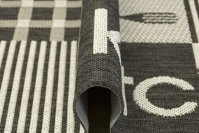 Protišmykový kuchynský koberec / behúň Flex 19053/08 tmavosivý