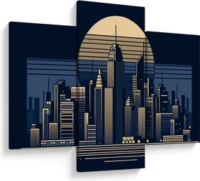 Obraz – Geometrické mesto (90x60 cm)
