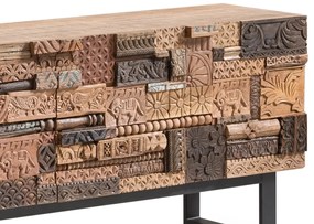 furniture-nabytek.cz - Masívny jedálenský stôl Grónsko z mangového dreva, lakovaný, hnedý – 200×40×75 cm