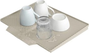 Béžová plastová odkvapkávacia podložka na riad 34x40 cm Nelia – Wenko