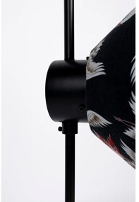 Čierna stojacia lampa s textilným tienidlom (výška 158 cm) Jaylee – White Label