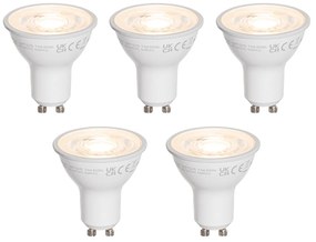 Sada 5 LED žiaroviek GU10 50 mm číra 7,5 W 800 lm 3000 K