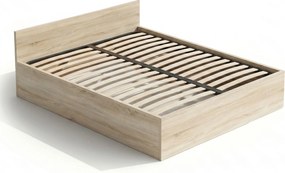 Dvoulůžková postel Trento 160x200 se zvedacím roštem dub Sonoma