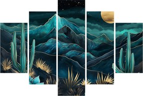 Obraz - Tyrkysová noc (150x105 cm)