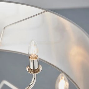 Endon 94415 - Luster na reťazi HIGHCLERE 8xE14/40W/230V šedá/lesklý chróm