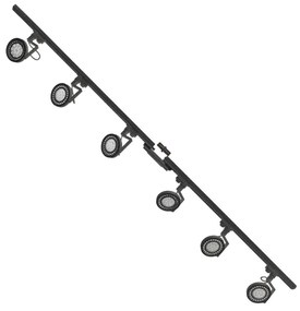 Zuma Line 3028 - Bodové svietidlo v lištovom systéme MASTER 6xGU10/10W/230V čierna