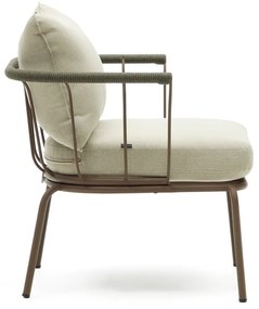 Svetlozelené kovové záhradné kreslo Salguer - Kave Home