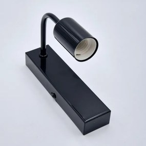 Nástenné svietidlo ASTRID 1xE27/60W/230V lesklá čierna