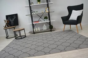 Koberec SENSE Micro 81220 strieborný/antracit TRELLIS